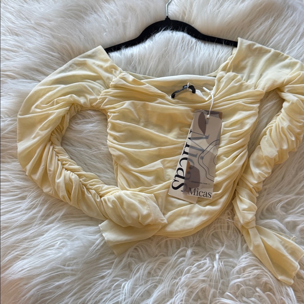 Micas Off The Shoulder Long Sleeve Top size S - Picture 6 of 6